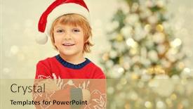  Presentation with golden lights - Colorful presentation enhanced with merry-christmas-and-happy-new backdrop and a soft green colored foreground