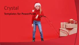  Presentation with happy new year - Presentation theme with merry-christmas-and-happy-new background and a red colored foreground