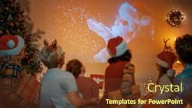  Presentation with happy new year - Slide deck enhanced with merry-christmas-and-happy-new background and a tawny brown colored foreground