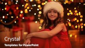  Presentation with red sparkle - PPT layouts with merry-christmas-and-happy-new background and a tawny brown colored foreground