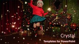  Presentation with joy - Presentation theme enhanced with merry-christmas-and-happy-new background and a wine colored foreground