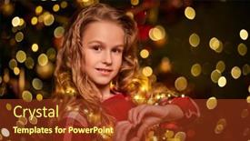  Presentation with glowing lights - Theme featuring merry-christmas-and-happy-new background and a tawny brown colored foreground