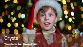  Presentation with sparkle - PPT layouts enhanced with merry-christmas-and-happy-new background and a tawny brown colored foreground