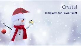  Presentation with new year card - Presentation design consisting of merry-christmas-and-happy-new background and a sky blue colored foreground