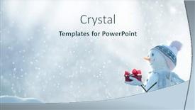  Presentation with new year card - PPT theme with merry-christmas-and-happy-new background and a sky blue colored foreground