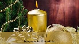  Presentation with merry christmas - Beautiful PPT theme featuring merry christmas and happy new year backdrop and a gold colored foreground