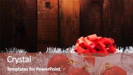  Presentation with merry christmas and new year - Presentation enhanced with merry christmas and happy new background and a red colored foreground