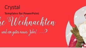  Presentation with merry christmas and new year - Presentation theme consisting of merry christmas and happy new background and a red colored foreground