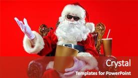  Presentation with happy new year - Beautiful PPT layouts featuring merry christmas and happy new backdrop and a crimson colored foreground