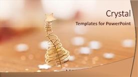  Presentation with star field - Slide deck consisting of merry christmas background with christmas tree made from gold or brass wires and star glitter merry christmas stamped on paper in front extremely shallow depth of field background and a lemonade colored foreground