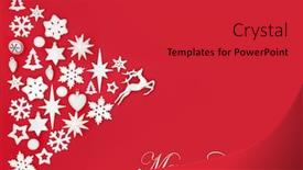  Presentation with festive season - Slide set consisting of merry christmas background with white background and a red colored foreground