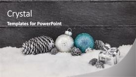  Presentation with silver christmas - Audience pleasing PPT theme consisting of merry-christmas-background-with-wood backdrop and a dark gray colored foreground