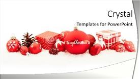  Presentation with christmas card - PPT theme enhanced with merry christmas card background background and a  colored foreground