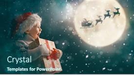  Presentation with merry christmas - PPT layouts with merry-christmas-cute-little-child background and a ocean colored foreground