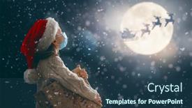  Presentation with child enjoy - Slide deck having merry-christmas-cute-little-child background and a ocean colored foreground