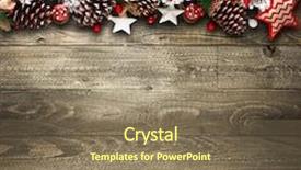  Presentation with holly christmas frame - Audience pleasing presentation design consisting of merry christmas frame with green backdrop and a violet colored foreground