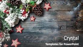  Presentation with merry christmas - Audience pleasing slide deck consisting of merry christmas frame with green backdrop and a dark gray colored foreground