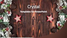  Presentation with pink and green - PPT theme having merry christmas frame with green background and a tawny brown colored foreground