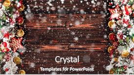  Presentation with merry christmas - PPT layouts featuring merry christmas frame with snow background and a tawny brown colored foreground