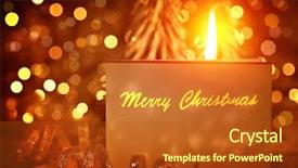  Presentation with golden light - Cool new slide set with merry christmas greeting card on golden glowing festive background warm candle light shiny glitters happy holiday concept backdrop and a crimson colored foreground