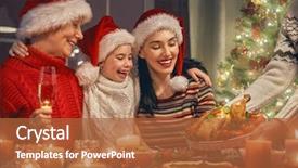  Presentation with family tree - Presentation theme consisting of merry christmas happy family are background and a red colored foreground