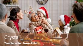  Presentation with merru christmas - Audience pleasing PPT layouts consisting of merry-christmas-happy-family backdrop and a red colored foreground