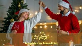  Presentation with merry christmas - Theme featuring merry-christmas-happy-loving-couple background and a tawny brown colored foreground