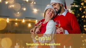  Presentation with merry christmas - Presentation design with merry-christmas-happy-loving-couple background and a red colored foreground