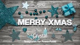  Presentation with christmas advent - Presentation theme with merry christmas letters in white with turquoise decoration for advent idea for a greeting card background and a gray colored foreground