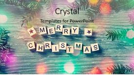  Presentation with vintage christmas - Amazing PPT layouts having merry christmas letters backdrop and a coral colored foreground