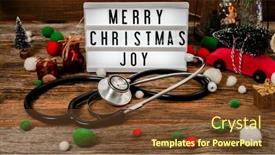  Presentation with wood rustic - Presentation having merry-christmas-light-box background and a tawny brown colored foreground