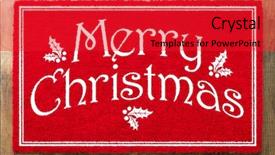  Presentation with golden christmas trumpet and red - Presentation theme consisting of merry christmas red welcome mat background and a  colored foreground