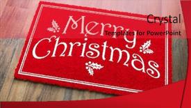  Presentation with purple festive christmas red - Amazing slide set having merry christmas red welcome mat backdrop and a red colored foreground