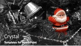  Presentation with happy new year - Amazing theme having merry-christmas-tree-happy-new backdrop and a dark gray colored foreground