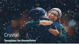  Presentation with merry christmas - Cool new PPT layouts with merry-christmas-winter-portrait backdrop and a wine colored foreground