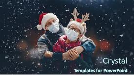  Presentation with merry christmas - Amazing PPT theme having merry-christmas-winter-portrait backdrop and a wine colored foreground