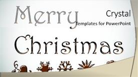  Presentation with christmas chocolate - Colorful slide deck enhanced with merry-christmas-written-in-chocolate backdrop and a white colored foreground