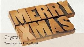  Presentation with vintage christmas - Beautiful presentation featuring merry christmas xmas greeting card - text in vintage letterpress wood type a photo with digital painting effect backdrop and a coral colored foreground