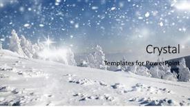 Presentation with cristmas - Colorful PPT layouts enhanced with merry cristmas - trees covered with hoarfrost backdrop and a  colored foreground