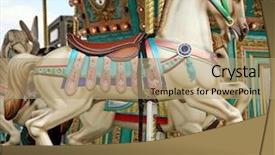  Presentation with jesus on a horse - Theme with merry go round - carousel horse background and a coral colored foreground