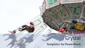  Presentation with swing - Slides having merry go round - child plaaying flying swing background and a light blue colored foreground