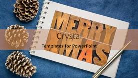  Presentation with vintage art - PPT layouts having merry-xmas-christmas-greetings background and a coral colored foreground