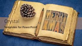  Presentation with journal - Theme enhanced with merry-xmas-christmas-greetings background and a  colored foreground