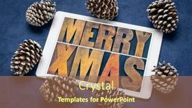  Presentation with banner blue - Slide set enhanced with merry-xmas-christmas-greetings background and a  colored foreground