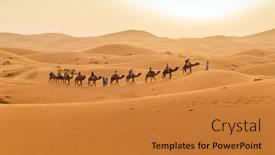  Presentation with camel - Amazing presentation design having merzouga-morocco-april-13-2015 backdrop and a gold colored foreground