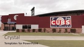  Presentation with spring training - Slides consisting of mesa-az-usa-10-12 background and a coral colored foreground