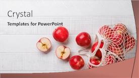  Presentation with bag - Presentation theme enhanced with mesh-bag-with-fresh-red and a white colored foreground