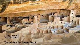  Presentation with native american indian - PPT layouts featuring mesir - cliff palace native american indian background and a coral colored foreground