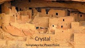  Presentation with native indian - Cool new presentation theme with mesir - cliff palace native american indian backdrop and a yellow colored foreground