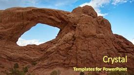  Presentation with arches national park - Presentation design consisting of mesir - landscapes of the arches national background and a tawny brown colored foreground
